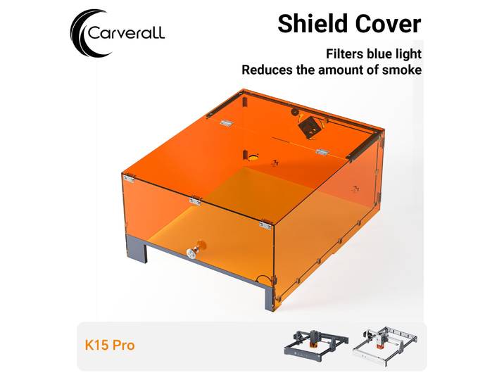 Couvercle de protection pour graveur laser Carverall, protection des yeux pour machine de gravure laser K15PRO, protection contre les flammes