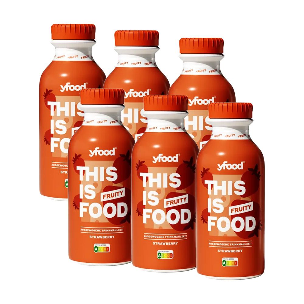 yfood Drink Fruity Strawberry 6x500 ml Trinklösung