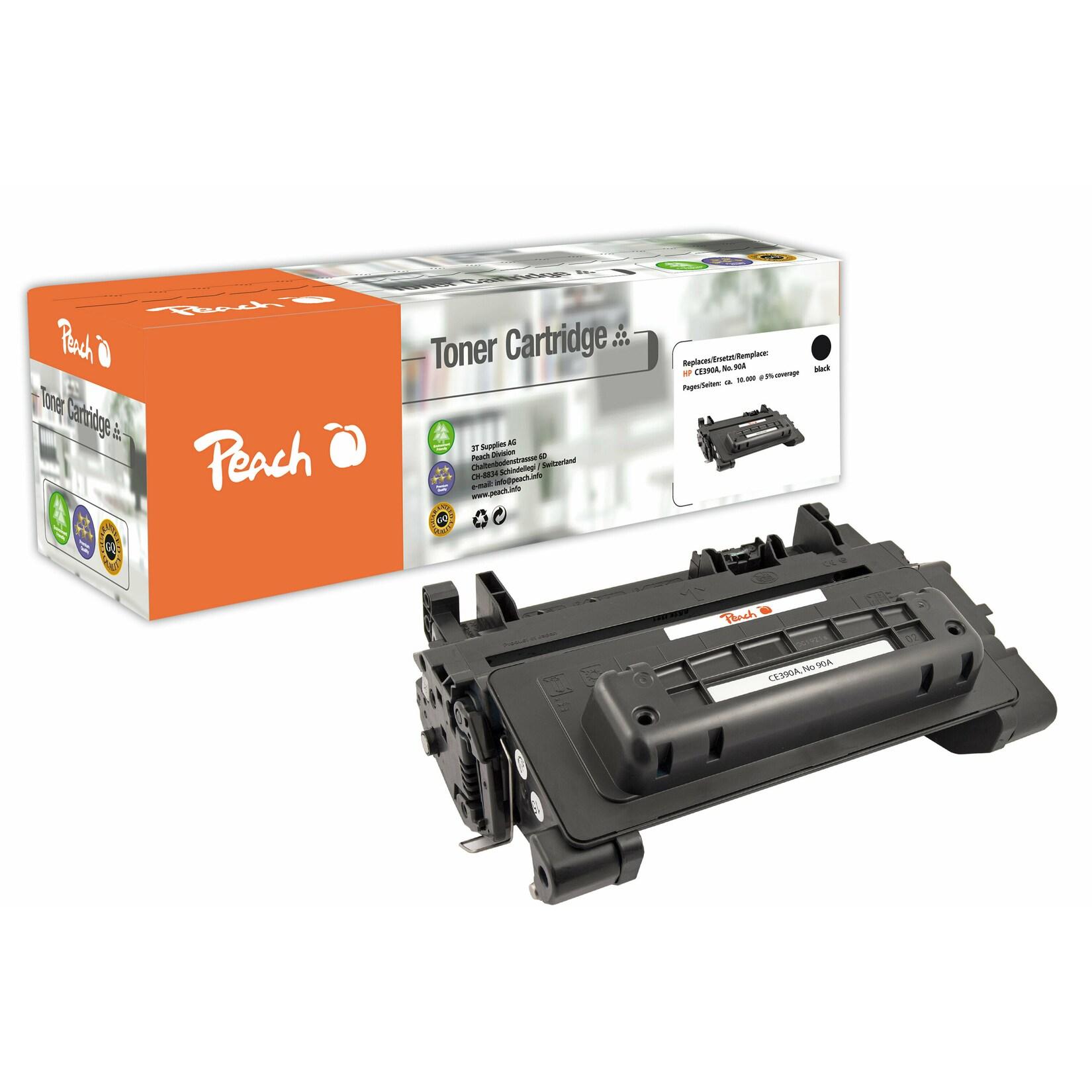 Peach HP 90 A Toner bk ersetzt HP No. 90A, CE390A für z.B. HP LaserJet Enterprise 600 M 601 dn, HP LaserJet Enterprise 600 M 601 m (wiederaufbereitet)