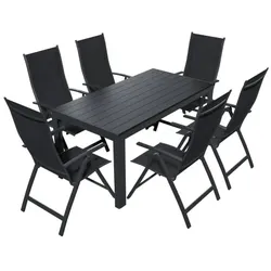 Lex Alu Gartensitzgruppe Gartenmöbel Set Gartenset Sitzgruppe Essgruppe Sessel Tisch