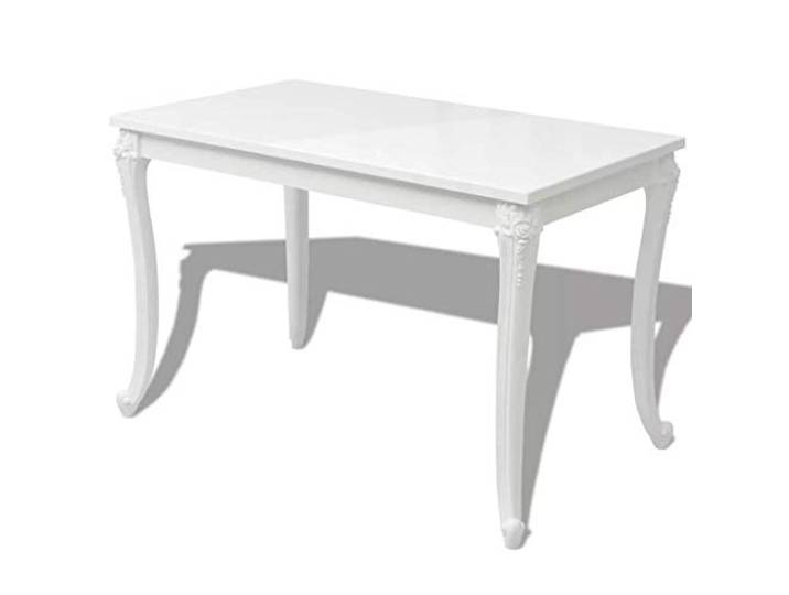 Festnight Rechteckig Tisch Esstisch Esszimmertisch Küchentisch 116 x 66 x 76 cm für Küche oder Esszimmer - Hochglanz-Wei?