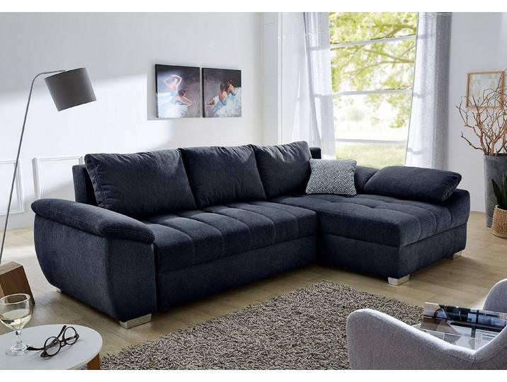 Jockenhöfer Gruppe Ecksofa Alster L-Form, B: 268 cm, mit Schlaffunktion, Bettkasten & Zierkissen