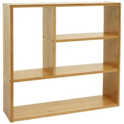 Décoshop26 - Hängendes Wandregal mit 4 Fächern aus Bambus 50x50x15 cm 04_0008682