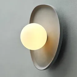OSRAM Wandleuchte Decor Concrete Nest aus Beton mit G9 Fassung grau - mit matter Glaskugel