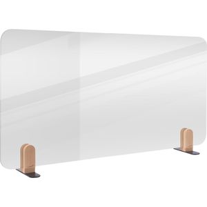 Legamaster Spuckschutz 7-209721 Elements, Schreibtisch-Schutzwand aus Acrylglas, 120 x 60 cm