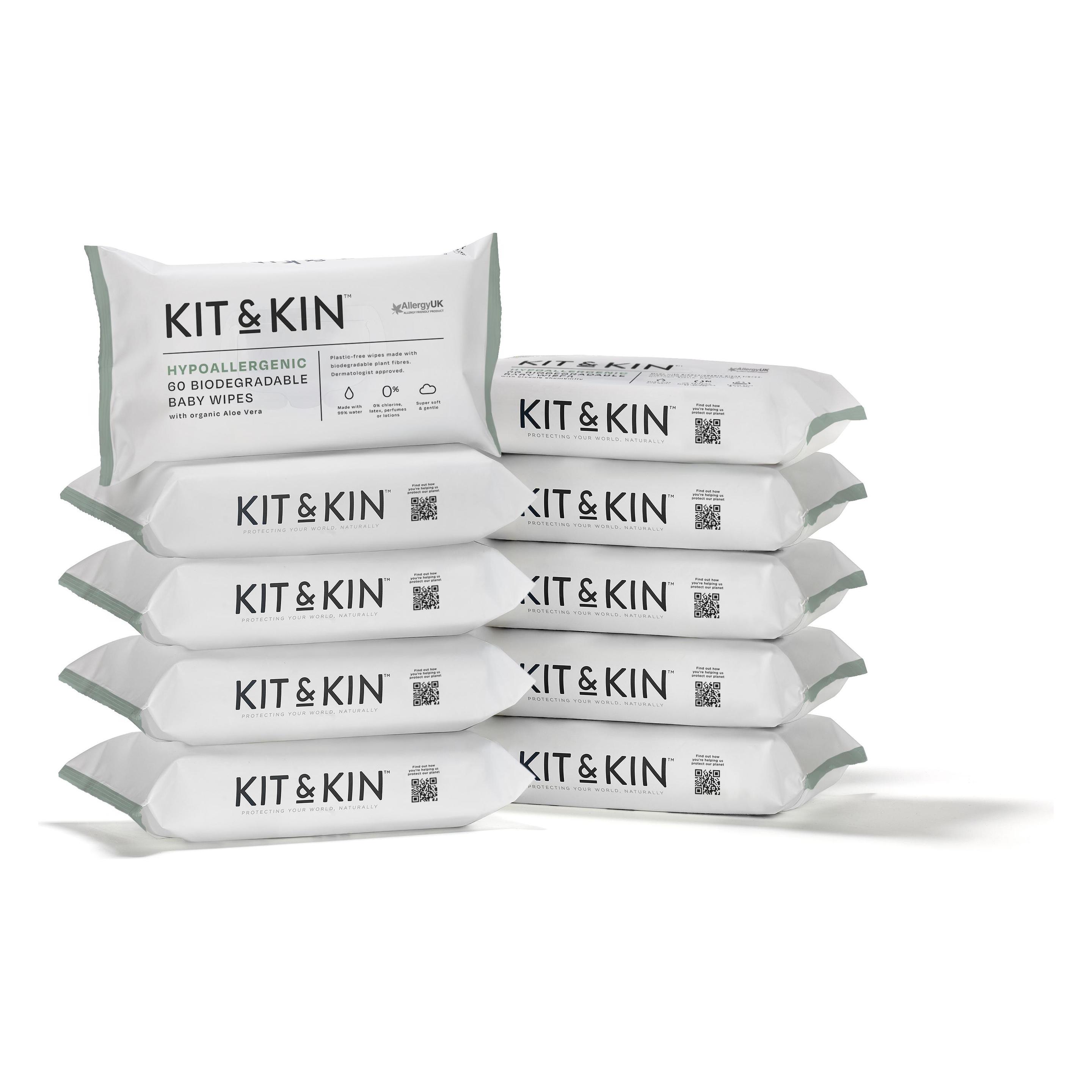Kit & Kin Baby Wipes Set, 10 x 60 pcs (10 x 60 Stk.) (70026016)