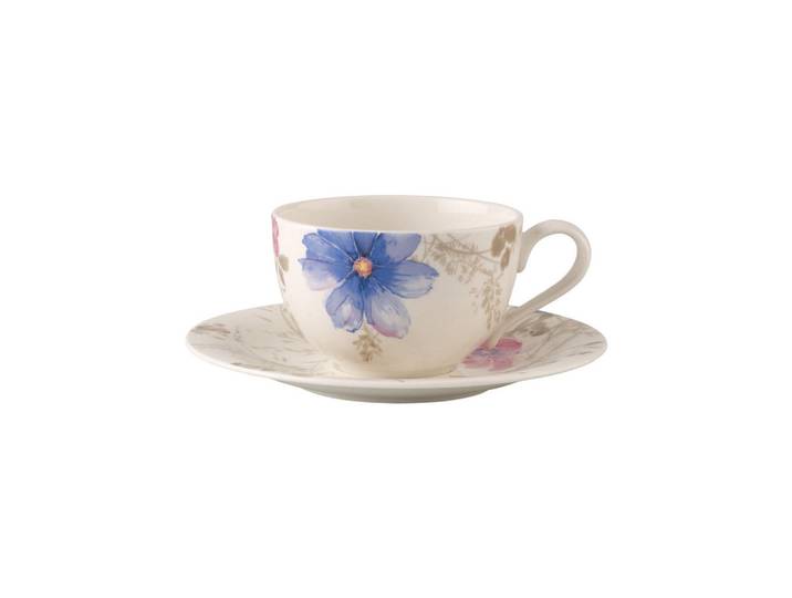 Villeroy & Boch Frühstückstasse MIT Untertasse Mariefleur Gris Basic bunt 290 ml, Mehrfarbig, Keramik, 0.29 L, Rund, 19x9.1x19 cm, Geschirr, Tassen, Tassen Sets