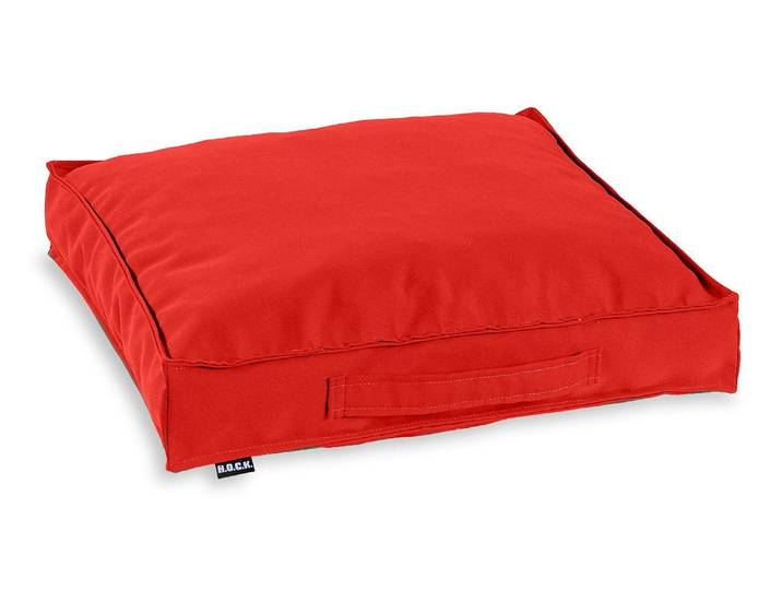 Sitzkissen H.O.C.K. Classic Uni , rot (rot, unifarben), B:50cm H:10cm L:50cm, Polyacryl (dralon), Dekokissen_Sitzkissen_Kissenhüllen, Sitzkissen, 50/50 cm