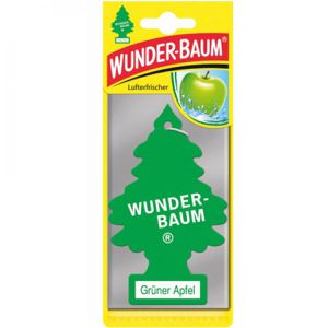 Wunderbaum Autoduft 134207, Grüner Apfel, bis zu 7 Wochen, Duftbaum, Anhänger