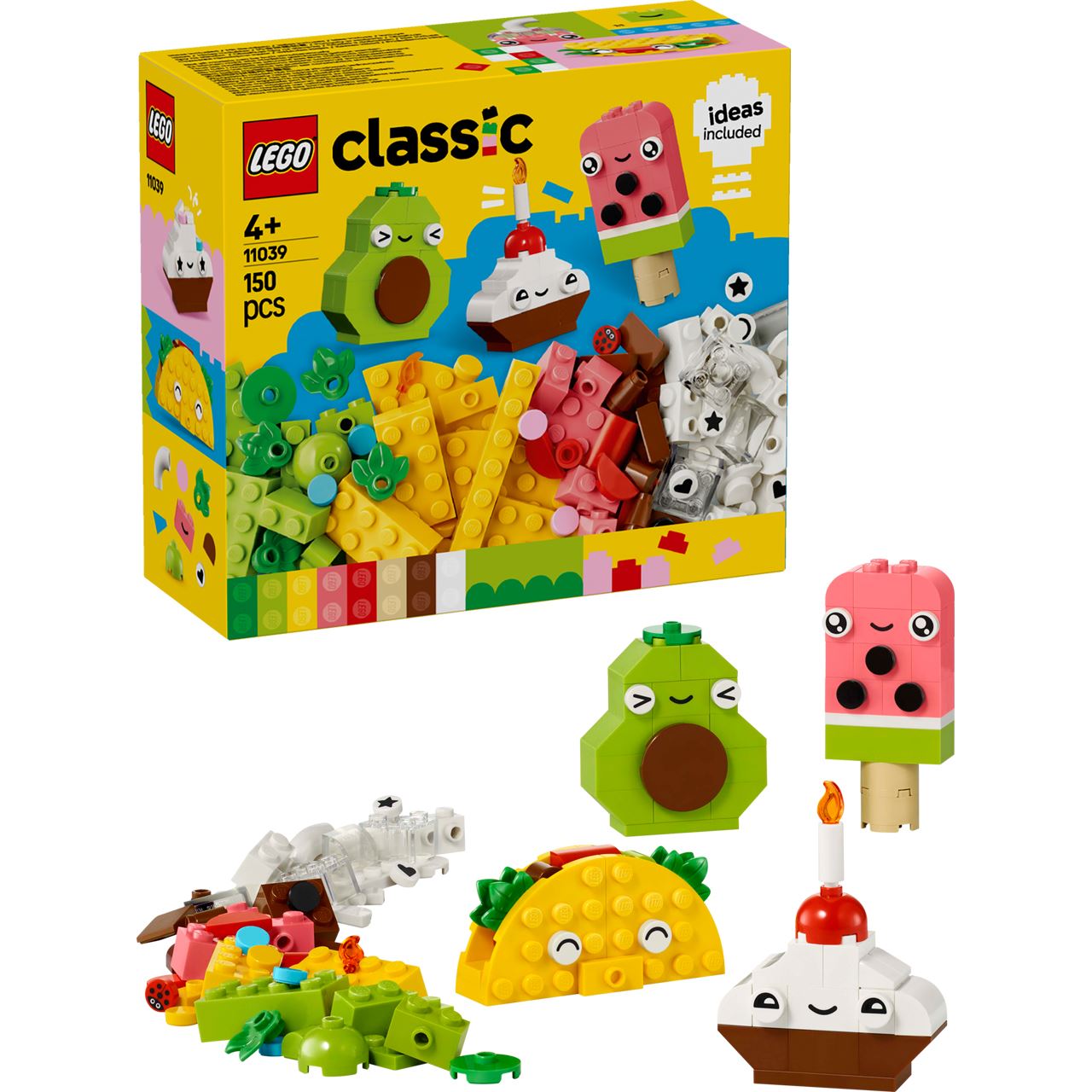 LEGO Classic 11039 Kreativer Snack Bauspaß, Spielzeug für Rollenspiele