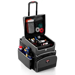 Rubbermaid Quick Cart S | Kompakter robuster wendiger Reinigungstrolley | HxBxT 43,2x36,3x42cm | Anthrazit von PROREGAL