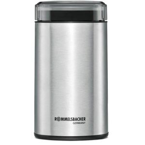 Rommelsbacher Kaffeemühle EKM 100, elektrisch, Gewürzmühle, 200 Watt, mit Schlagmesser, silber