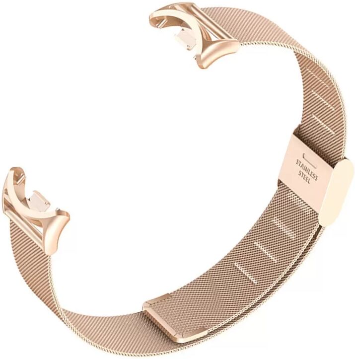 INF Metallarmband kompatibel mit Xiaomi Mi Band 8/9/10 - Federsteg-Design Roségold