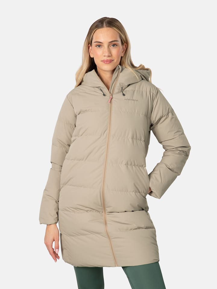 KARI TRAA Daunenmantel "Julia" in Taupe - M