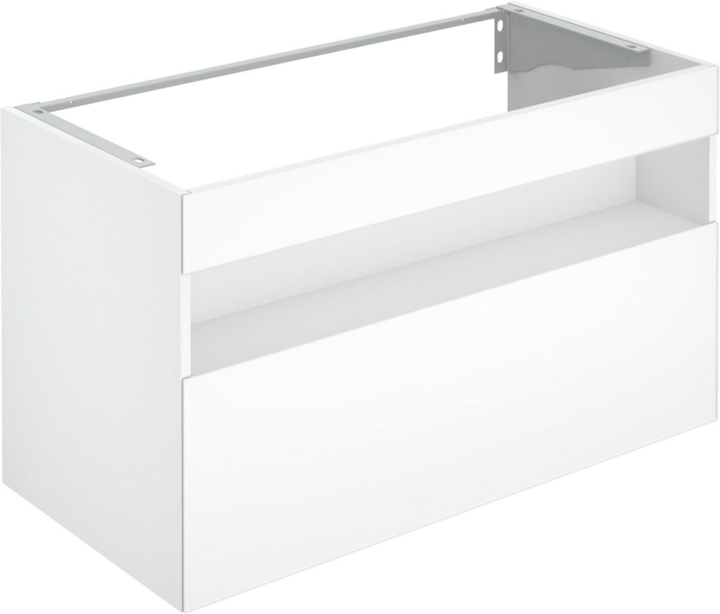 Keuco Waschtischunterschrank Stageline 100x62,5x49cm, D we, Gl. we kl, o. El. (32872300000)