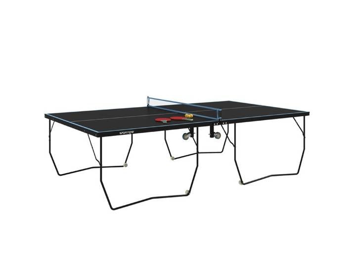 Table de ping-pong extérieure pliante - Dimensions 274x152 5x76 cm - MDF et acier - Noir - Pliable et portable