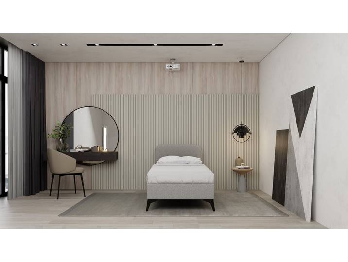 Homesy Polsterbett MAVILO Elegantes und modernes Polsterbett 120cm 100cm 90cm