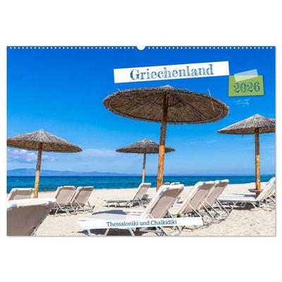 Griechenland - Thessaloniki und Chalkidiki (Wandkalender 2026 DIN A2 quer), CALVENDO Monatskalender