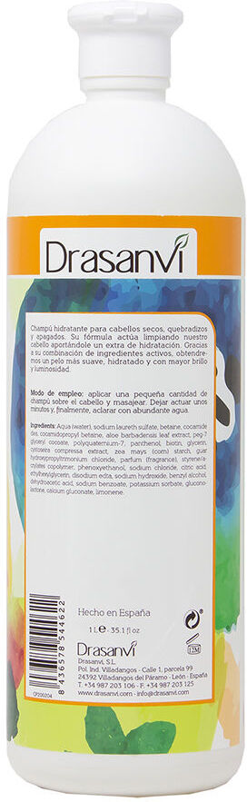 Drasanvi Biotin E Aloe Vera shampoo cabelos secos e opacos 1000 ml