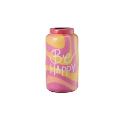 HOME STORY Vase   ¦ rosa/pink ¦ Metall ¦ Maße (cm): B: 9 H: 16