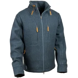 Steinkauz Herren Kragenhuber Lodenfleecejacke - L - petrolblau