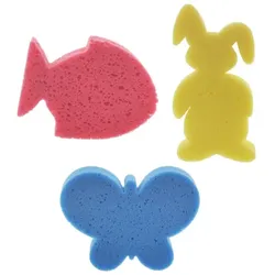 Kinderschwamm Set 3 Stück Badeschwamm Kinder Baby Tierformen Schmetterling Hase