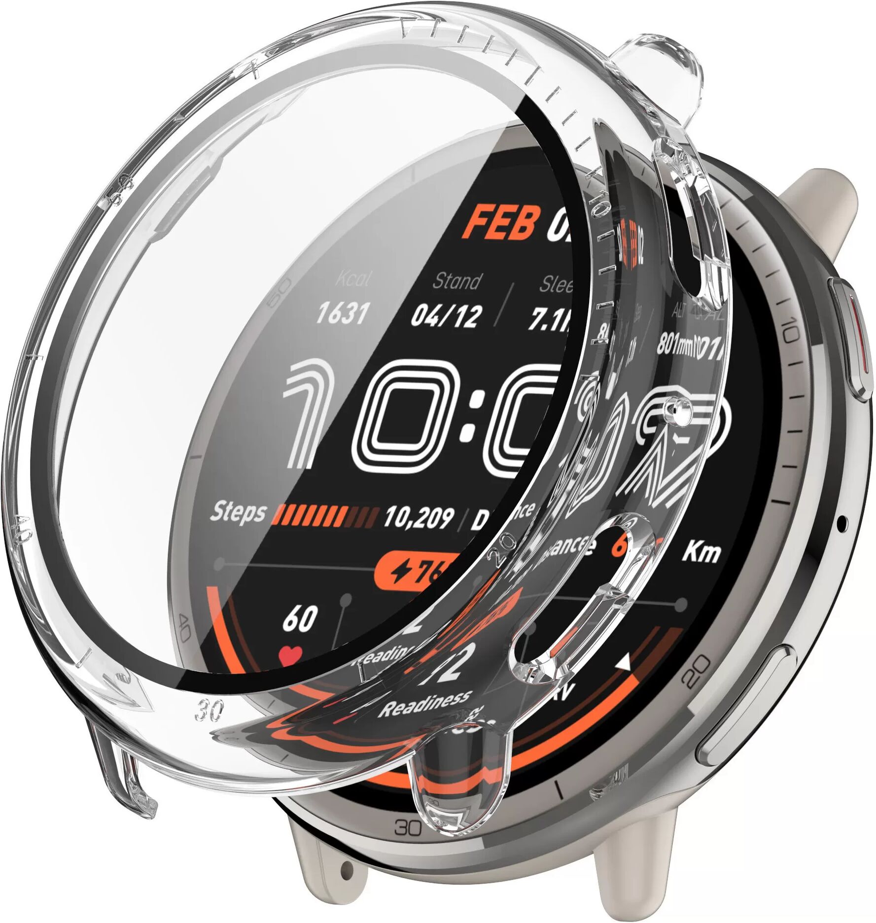 INF Hülle für Huami Amazfit Active2 - Integrierter Displayschutz Transparent