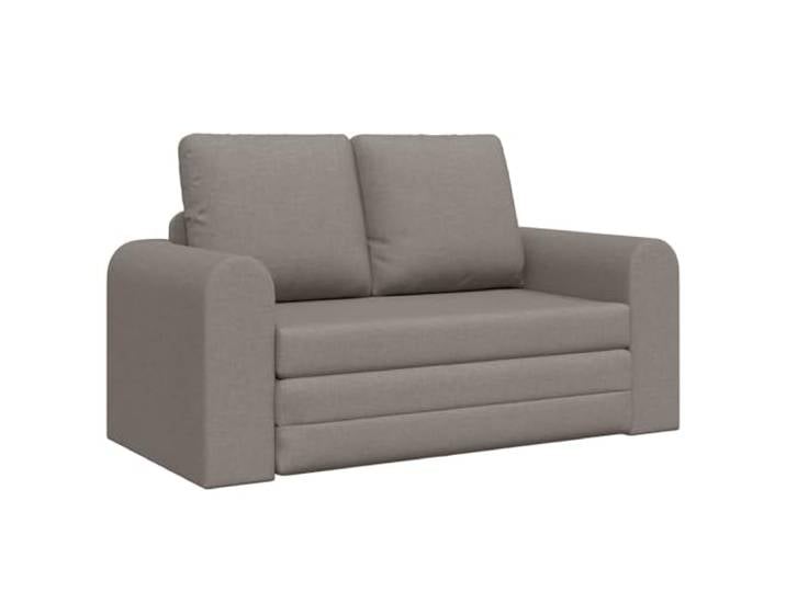 Todiikf Schlafsofa Klappbar Taupe 148cm Metall Sperrholz Stoff Kompaktes Polstersofa mit abnehmbarem Kissenbezug und flachen Armlehnen für Gästezimmer und kleine Räume.