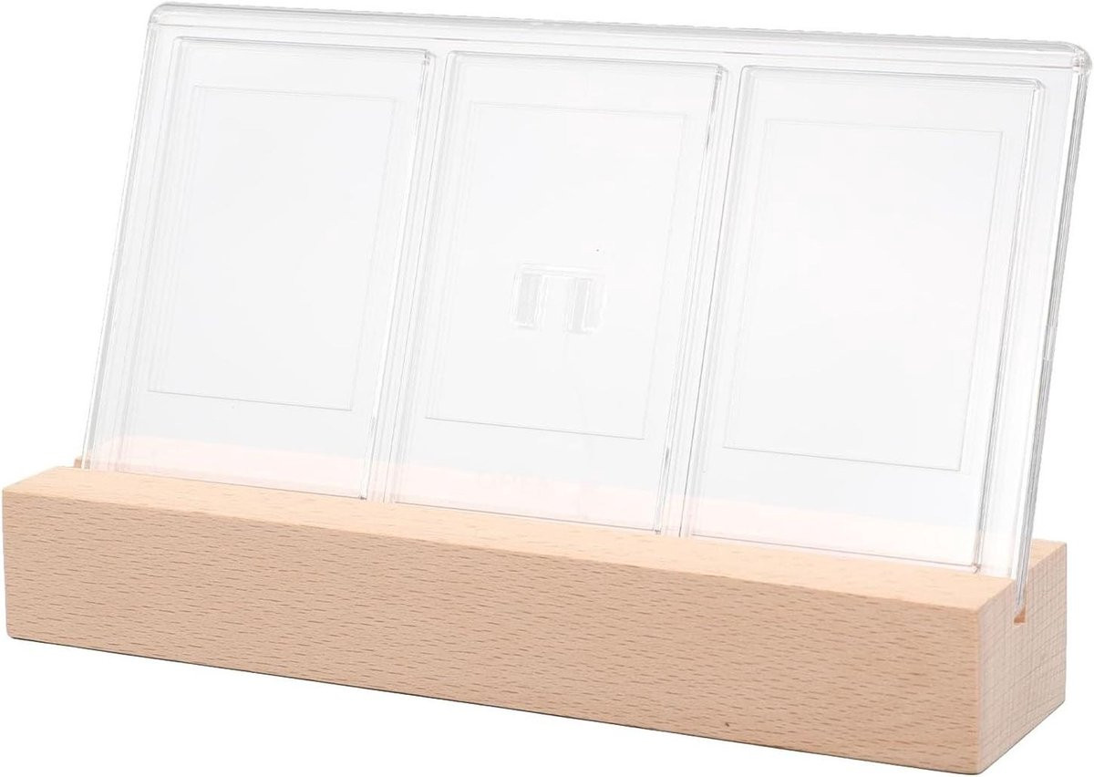 Transparante acryl fotolijst met verstelbare LED-verlichting voor foto's van 7,5 cm