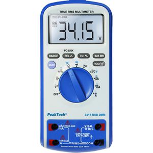 PeakTech Multimeter P 3415, digital, True RMS, CAT II 1000 V, CAT III 600 V, 6000 Counts, NCV & Auto-Range