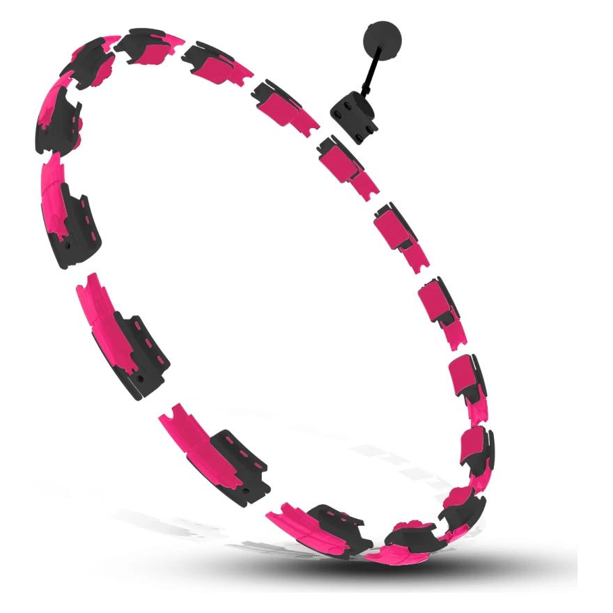 HMS Hhm16 Hula Hoop Schwarz/Pink Mit Magneten Und Gewicht + Zähler (100 cm, 1200 g) (17-44-586)