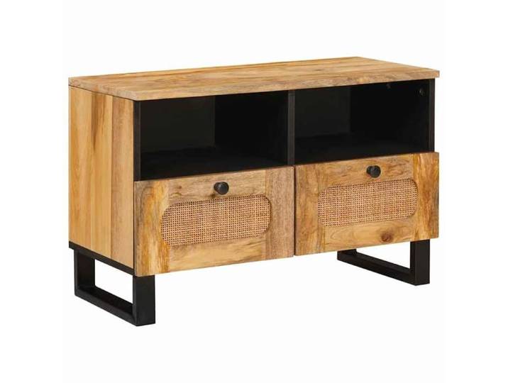 SWEETY@Meuble TV élégant - ZENCORE - Support téléviseur/commode hifi/ARMOIRE TV Marron 70x33x46cm Bois de mangue massif M12404
