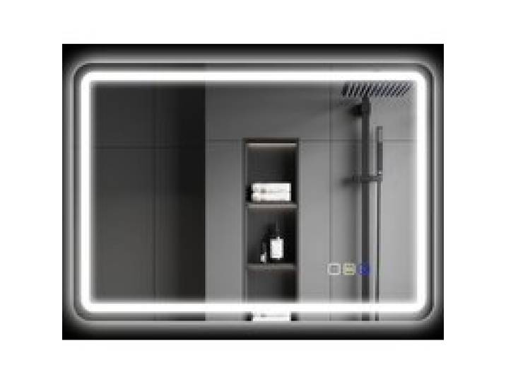 VVBV-Miroir de Salle de Bain LED avec Bluetooth Anti-Buée et Horloge - Miroir Lumineux Tactile Intensité Variable Argent