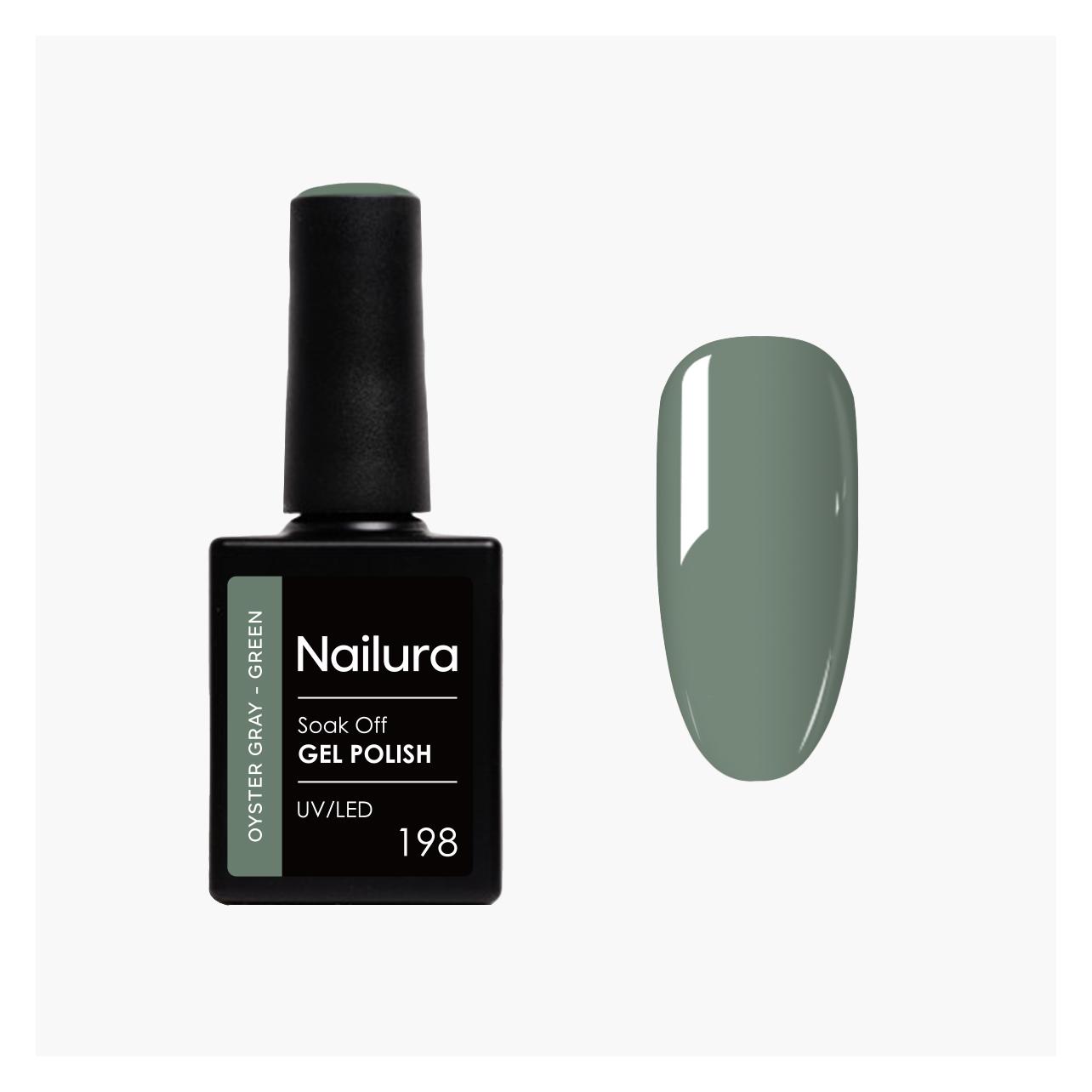 Nailura - Gel Polish 198 - Oyster Gray Green - 10 ml (Oyster Gray Green) (70217)