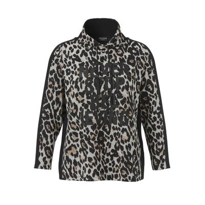 Trainingspullover VIA APPIA DUE "VIA APPIA DUE Sweatshirt", Damen, Gr. 52, schwarz (schwarz multicolor), Casual, regular fit, Pullover, Große Größen