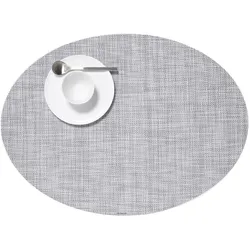 Chilewich, Tischset, Mini Basketweave Tischset nebel oval (1 Stk., 49.50 x 36 cm)