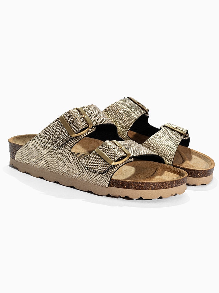BACKSUN Pantoletten "Bali" in Gold - 38
