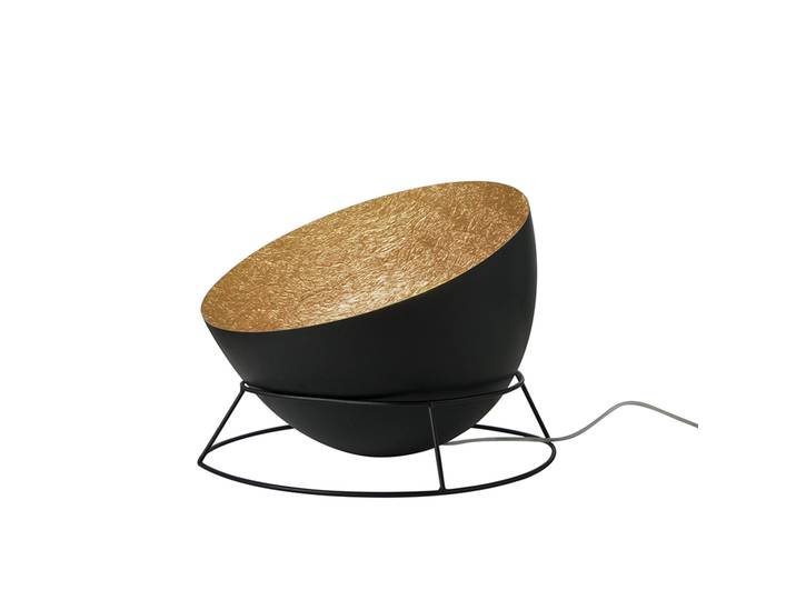 IN-ES.ARTDESIGN lampadaire H2O F (Noir / Bronze - acier et Nebulite)