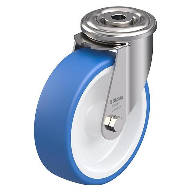 Blickle TPU-Rad, Edelstahl-Gehäuse mit Rückenloch (942120)