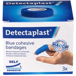 Detectaplast Selbsthaftendes Fixierbinde blau 2,5cm x 4,5m - 3 x