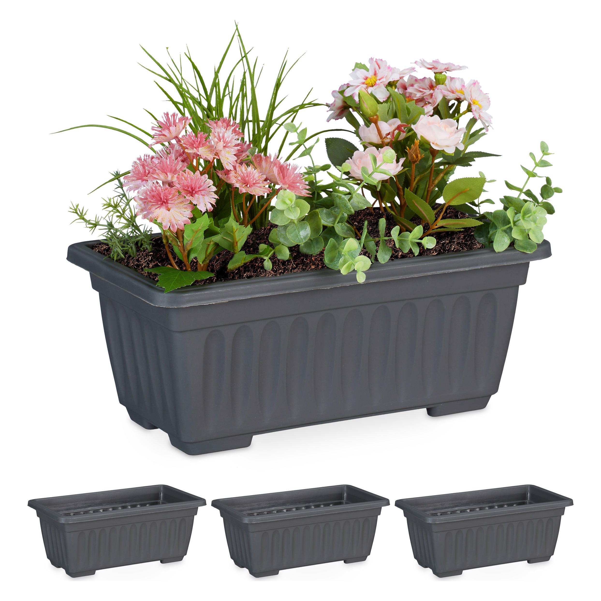 Relaxdays Blumenkasten (18.50 x 34 x 14 cm) (4052025892388)