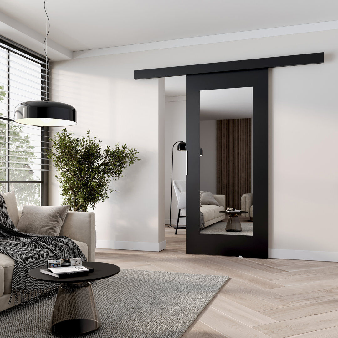MINIO go for it Sliding Door Prim I, Interior Door Black 106cm x 205cm