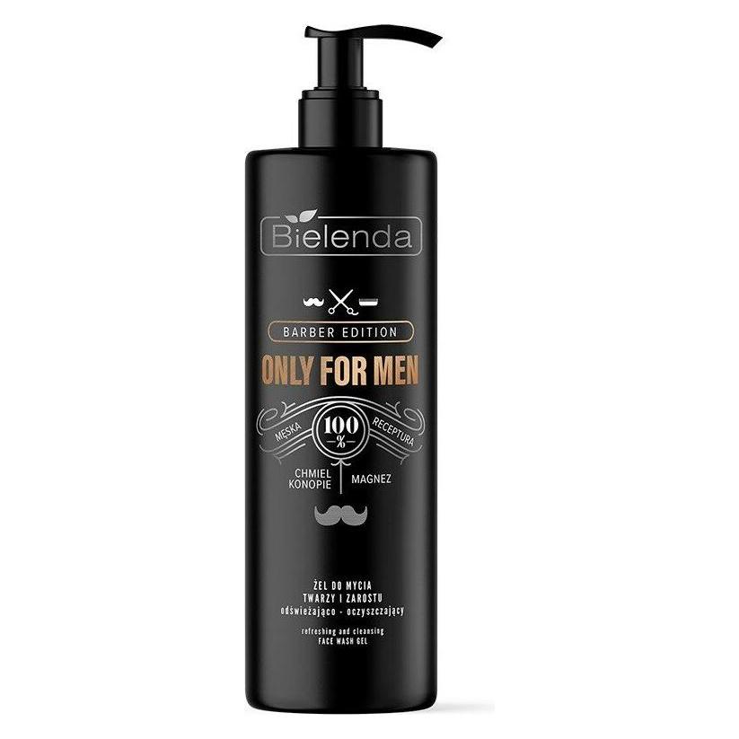 Bielenda Only For Men Barber Edition Refreshing And Cleansing Gel For Face And Beard 190G (190 ml) (33424379)