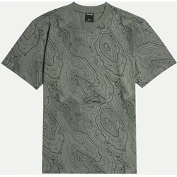 T-Shirt mit Allover-Print Grün L