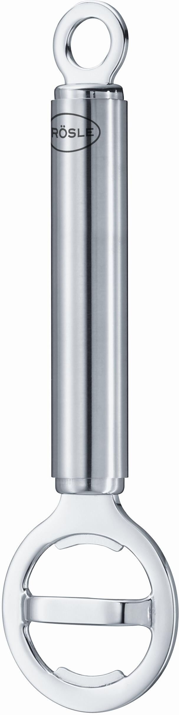 Flaschenöffner RÖSLE, grau (aluminiumfarben), Edelstahl, Flaschenöffner, Flaschenöffner, Kapselheber, mit Aufhängeöse, Edelstahl 18/10, spülmaschinengeeignet