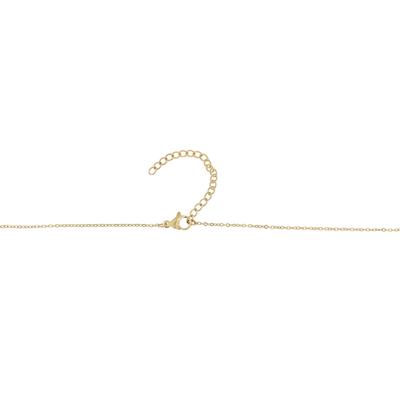 Kette ohne Anhänger ADELIA´S "Halskette aus Edelstahl mit Kristall 43 cm", gold, Halsketten, Damen, 43cm, Edelstahl, Zum Verschenken – ideal zum Geburtstag