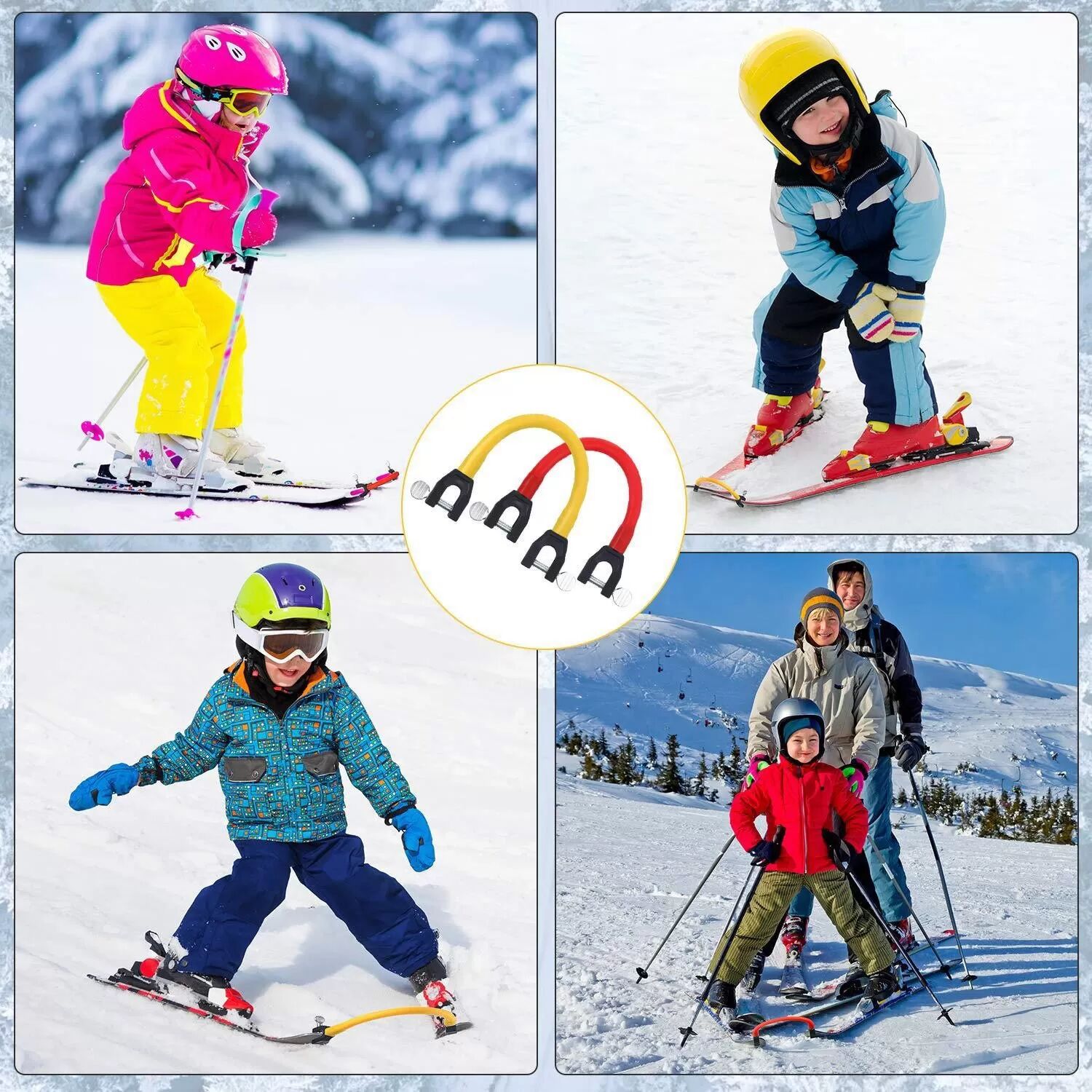 INF Connecteur de spatule de ski professionnel Rouge