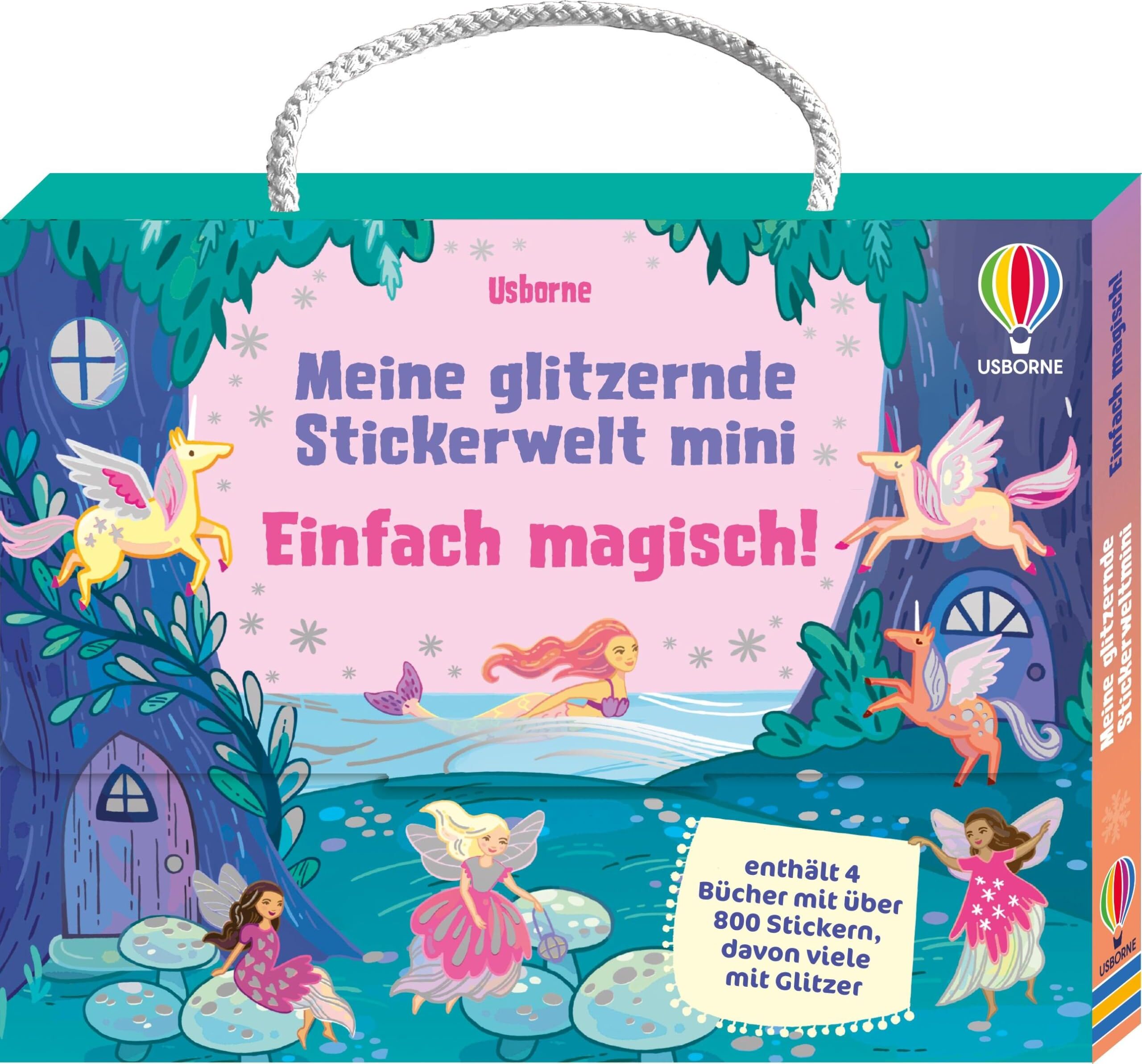 Meine glitzernde Stickerwelt – mini: Einfach magisch!: vier handliche Stickerhefte im praktischen Koffer mit Kordelgriff – mit über 800 Stickern, ... 3 Jahren (Meine-glitzernde-Stickerwelt-Reihe) - Preis vom 17.10.2026 19:25:27 h