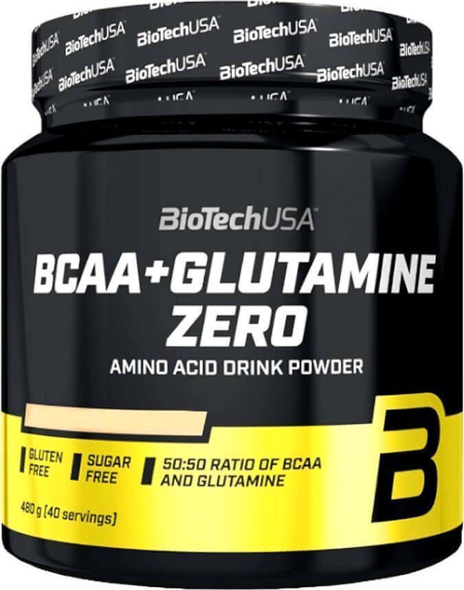 BiotechUSA BCAA + Glutamine zero peach ice tea 480 gr Orange