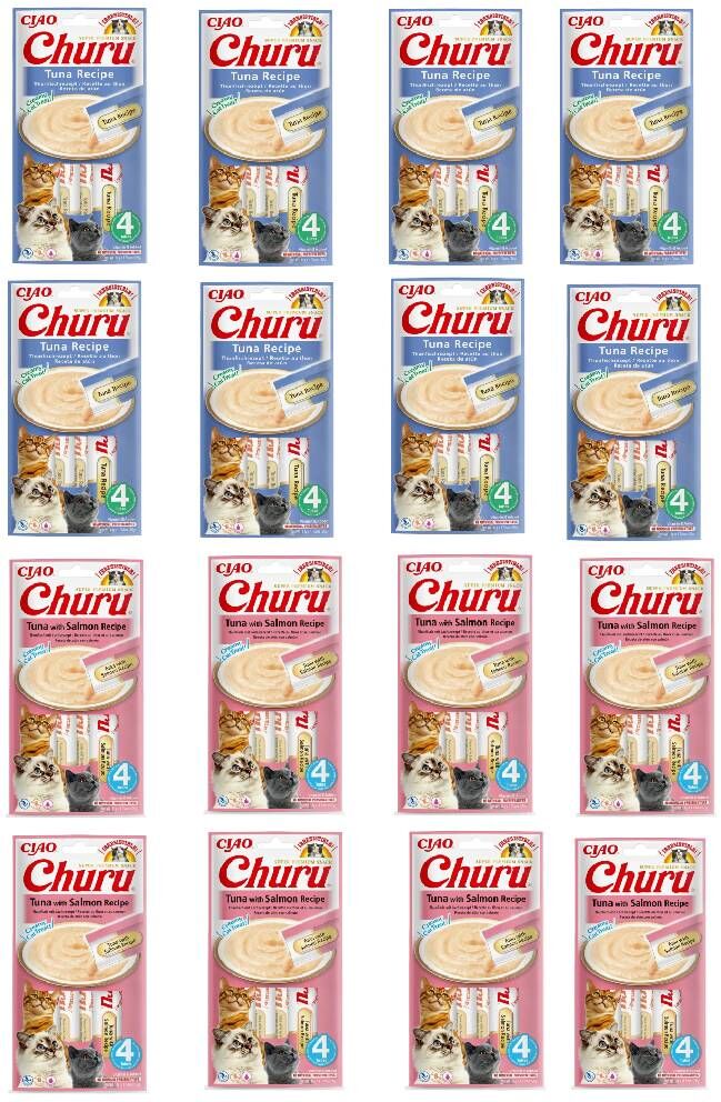 Set Multigusto 64x14G Churu Snack Stick Gatto MIX TONNO